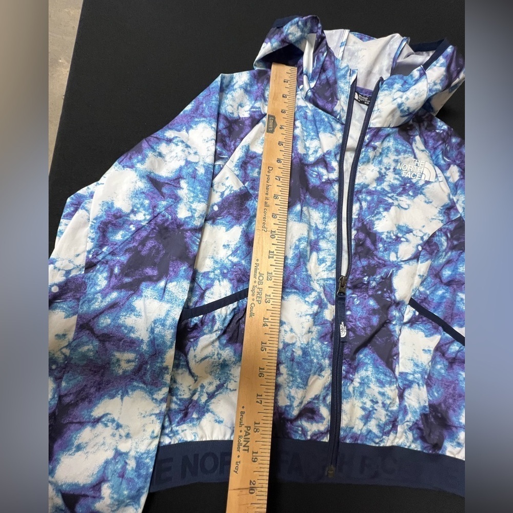 NORTH FACE GIRLS PRINTED ALTA VISTA RAIN JACKET W/ HOOD. PAISLEY PURPLE LARGE - Picture 6 of 10